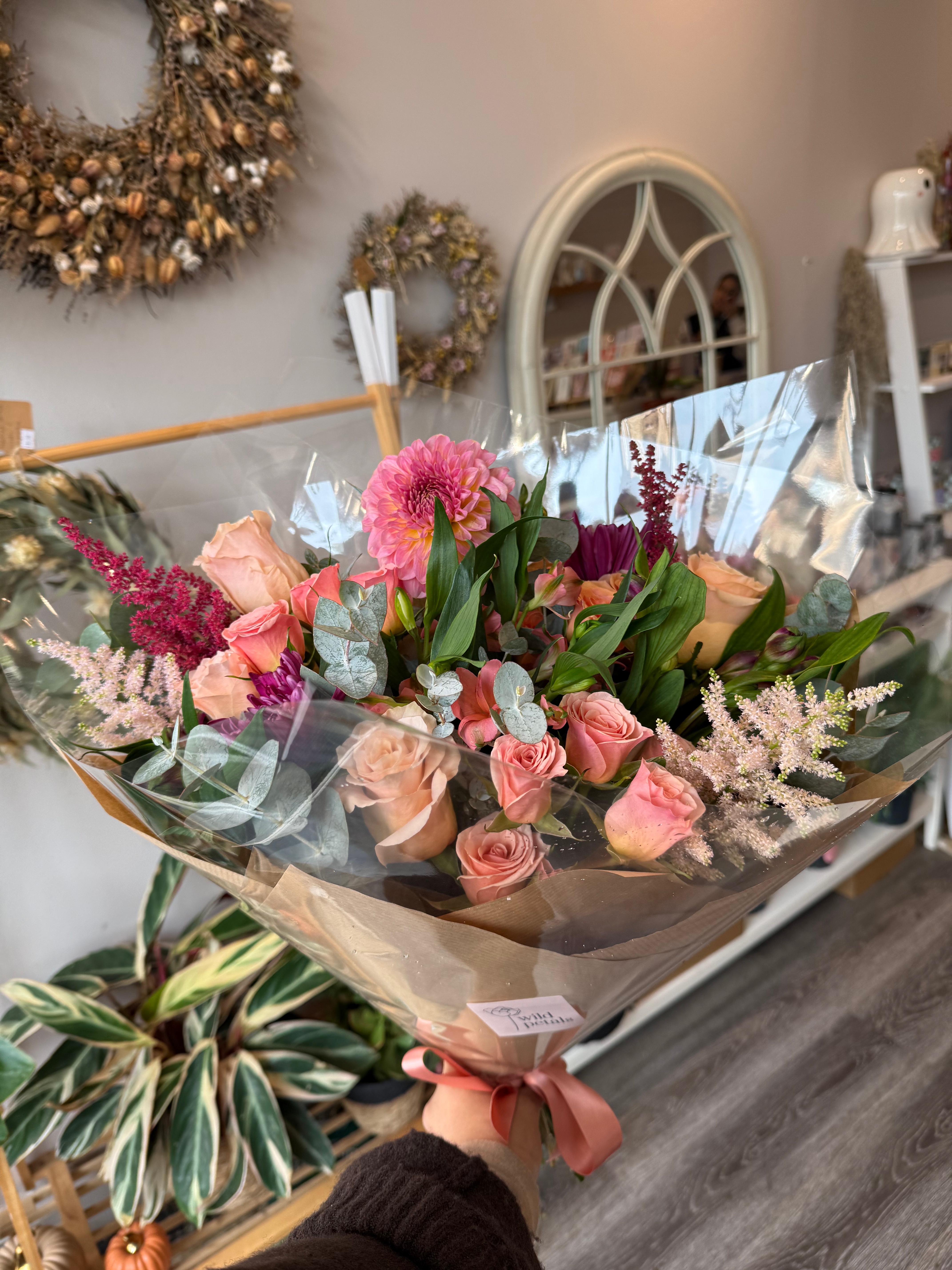 Florist’s choice bouquet by Wild Petals Flower Studio for same-day flower delivery in Glasgow